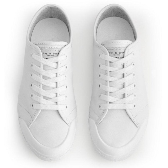 Rag & Bone Standard Issue Lace Up White Leather Sneakers. NWT! Sz 7 - Picture 5 of 12